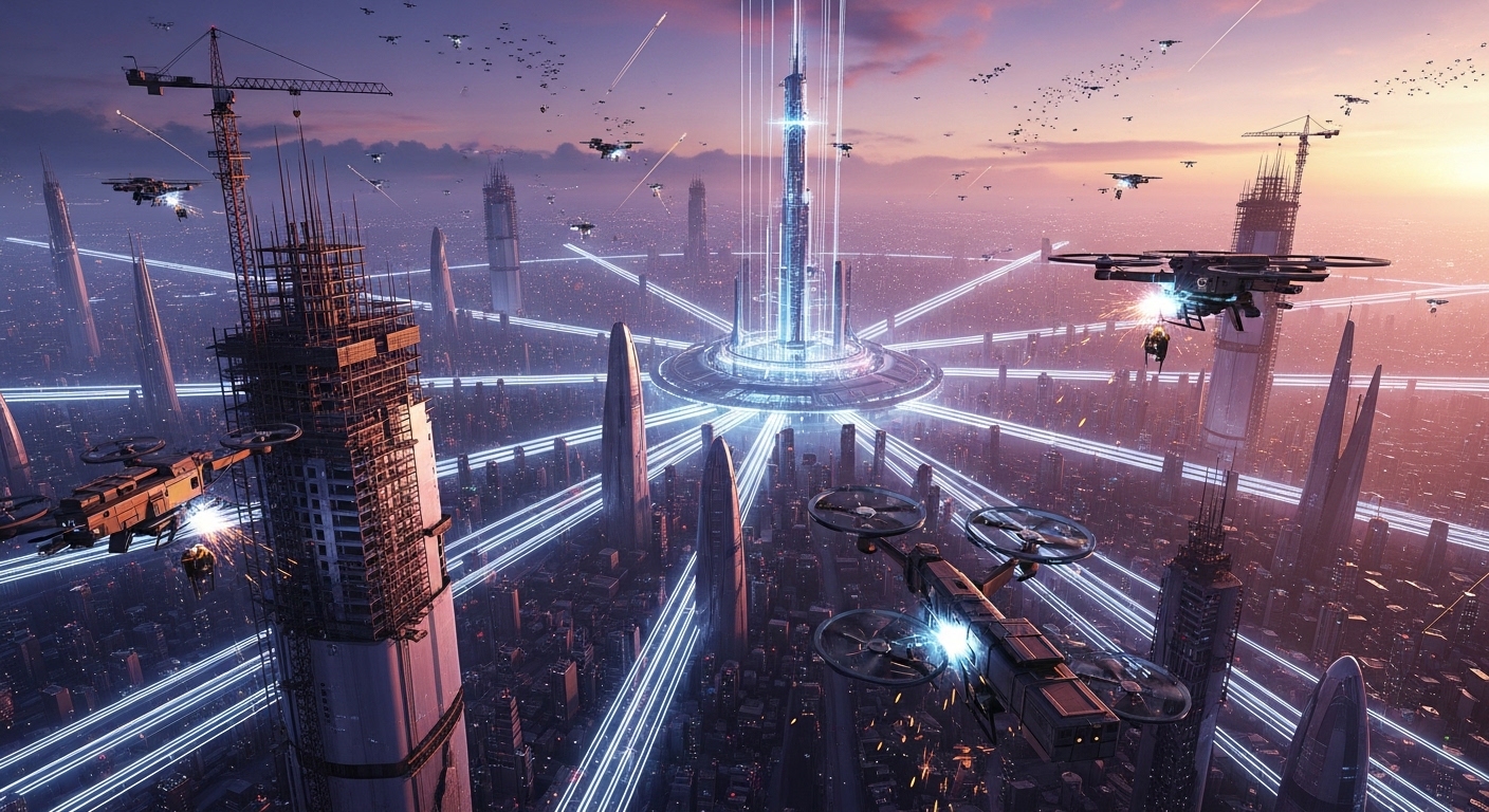 A thriving economy in a sci-fi strategy games setting